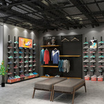 运动休闲服装店展示架陈列架子鞋店鞋架展示架店铺男装货架挂衣架