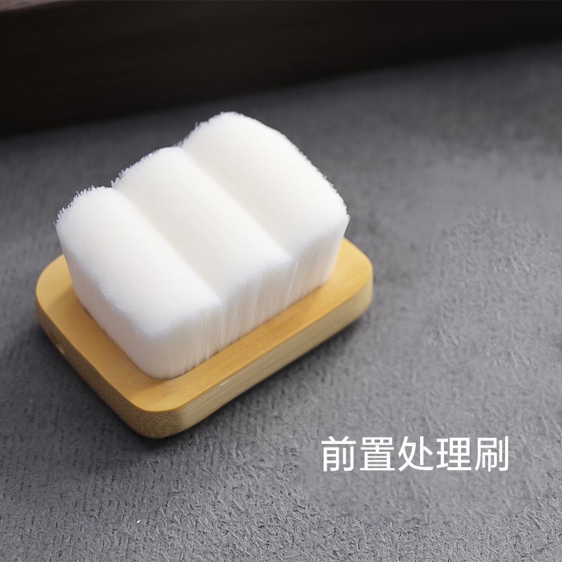 マニキュアダストブラシ、前処理ブラシ、高密度短柄竹ネイルリムーバー、ネイル専用クリーニングブラシ|undefined