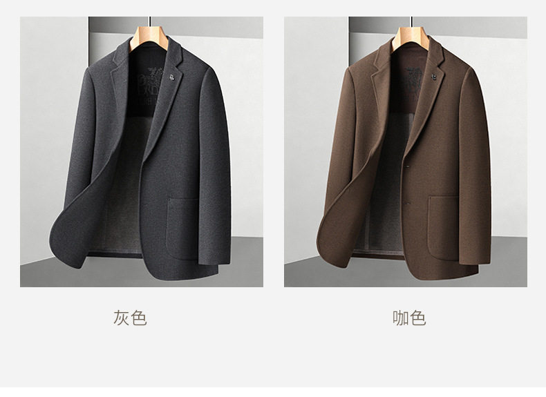 Áo vest nam dệt kim hai cúc chất liệu len pha, không nhăn, có lót trong — Màu nâu cà phê, Màu xanh dương, màu xám, màu đen chi tiết 13