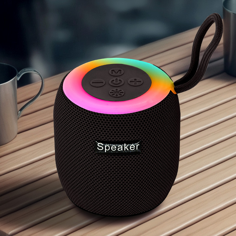 新製品ワイヤレス Bluetooth スピーカーカラフルな RGB ナイトライト屋外ポータブルミニ生地サブウーファーオーディオ小型|undefined