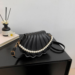 時尚簡約斜挎包2023秋季新款包包女韓版洋氣單肩包小眾潮流貝殼包