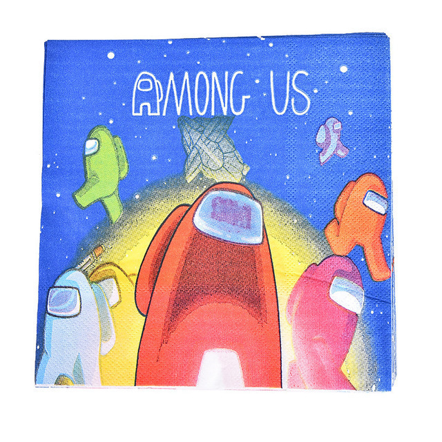 Colección de servilletas para fiestas de cumpleaños, suministros de disfraces para fiestas infantiles, 20 piezas de tela de papel impresa, decoración de fiesta con dibujos animados.