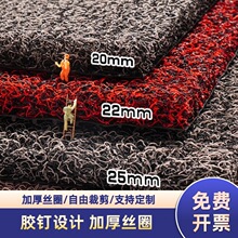 钉底丝圈PVC特厚地垫汽车进门入户胶垫酒店商用迎宾防滑地垫