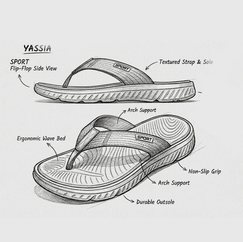 Herren Strandsandalen Mit Dicker Sohle Rutschfest Für Den Sommer_voghion.com