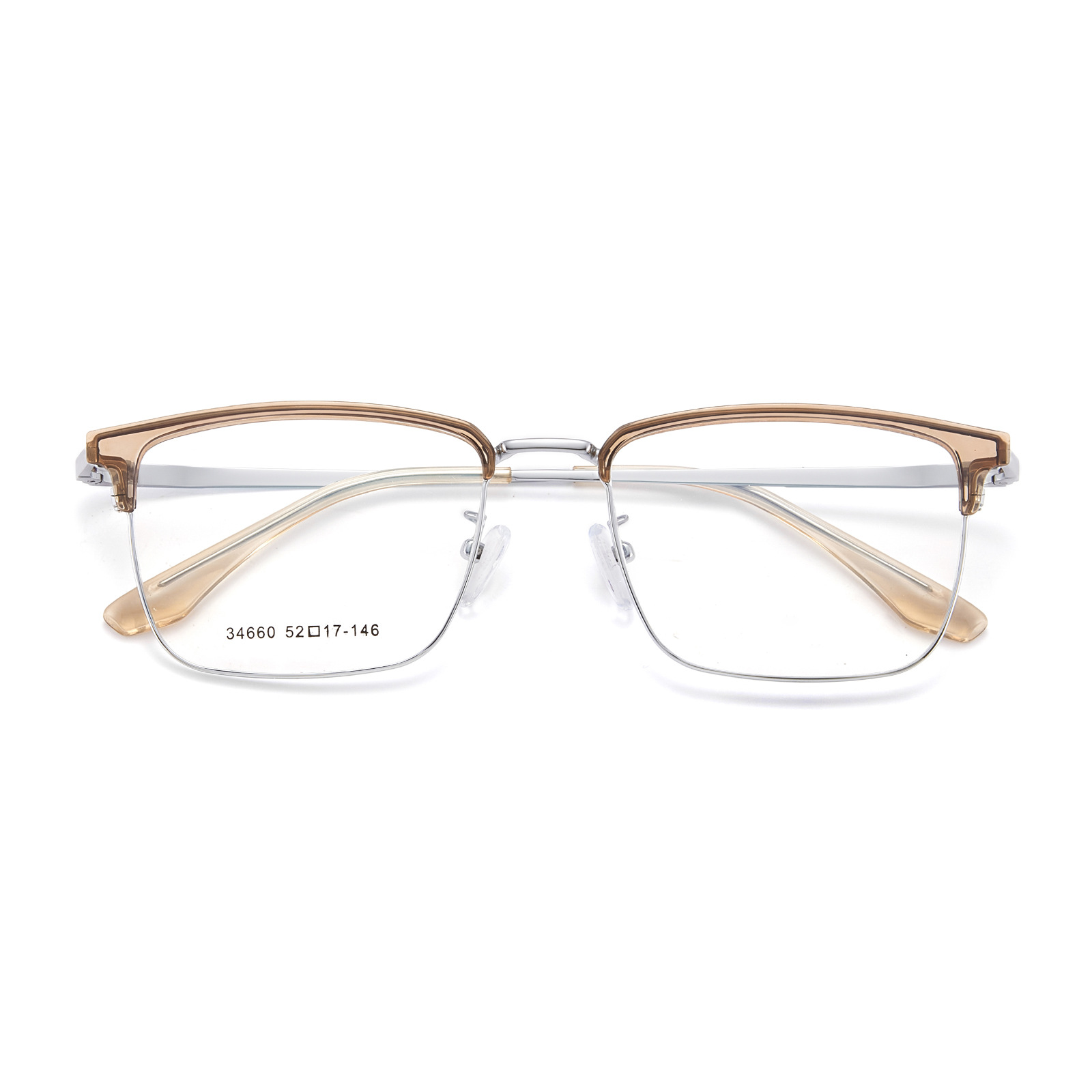 Coreano Mocha marrón de negocios ocio aleación ceja marco de gafas flexibles no sujetar la cara con gafas Danyang lote