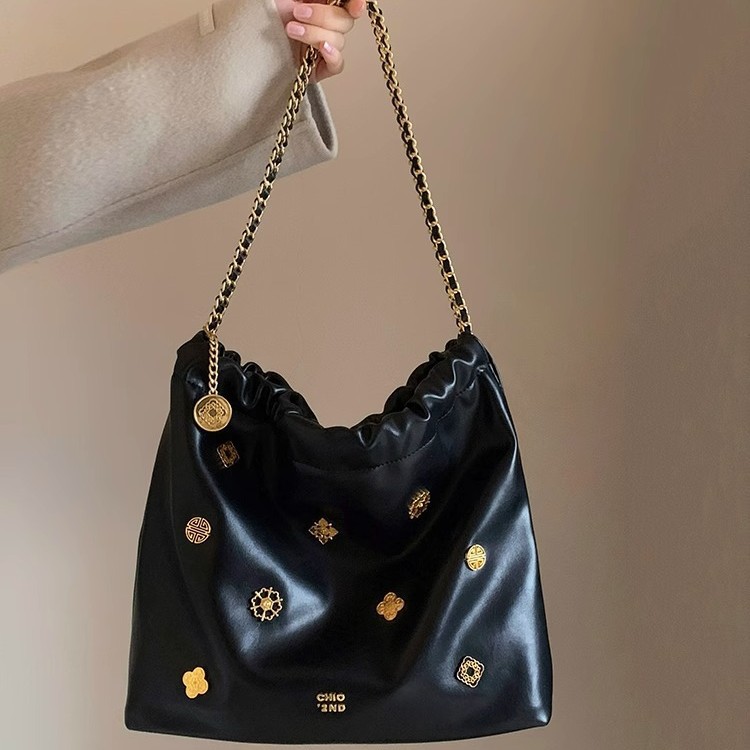 Southern Wind chio2nd Palace Culture series Huaqi tote Bao Women 's Senior sense Qin Chain bolso de un hombro