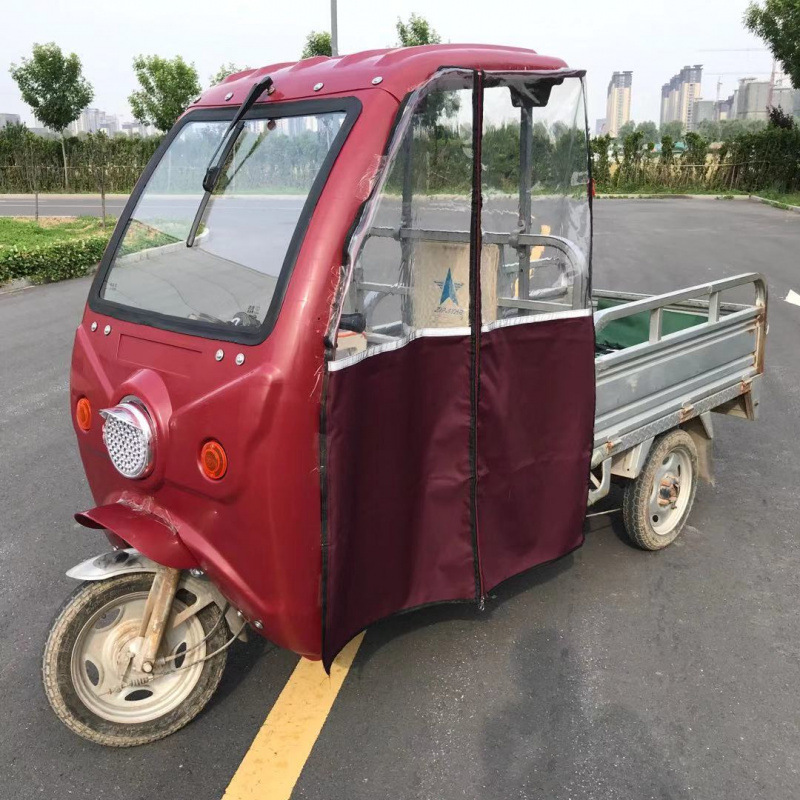 电动三轮车车棚雨棚遮阳挡雨篷驾驶室前车头棚电瓶车蓬塑料前挡风|undefined