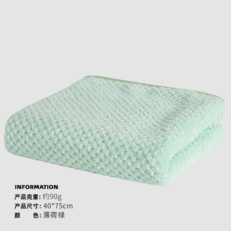 Toalla de rejilla de piña al por mayor de fábrica Toalla de pareja para hombres y mujeres Toalla de baño absorbente Toalla de lavado facial personalizada de terciopelo de coral para el hogar