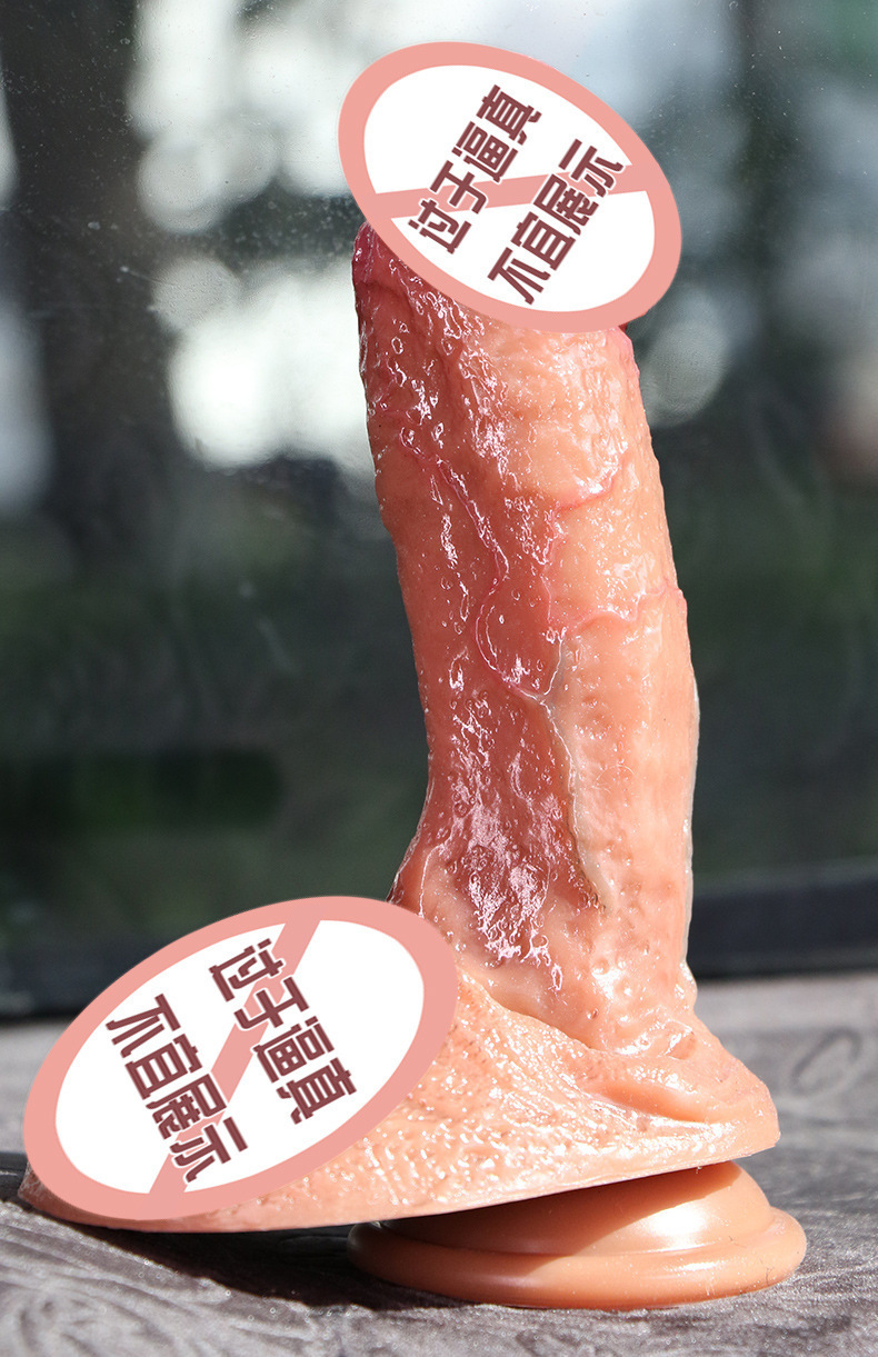 Realistic Silicone Dildo with Soft Flesh-Like Texture, Skin Tone, Adult Women’s Toy — detail image 11