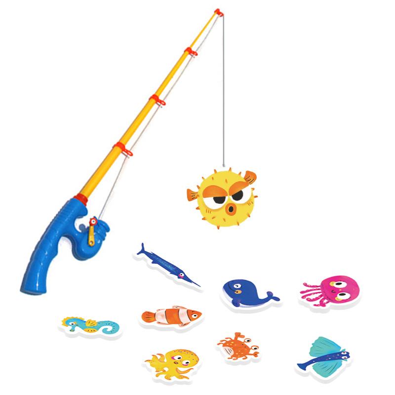 Fabricantes de comercio electrónico transfronterizo suministran juguetes de pesca magnéticos para niños al por mayor, peces personalizables a granel, exclusivamente para ventas transfronterizas.