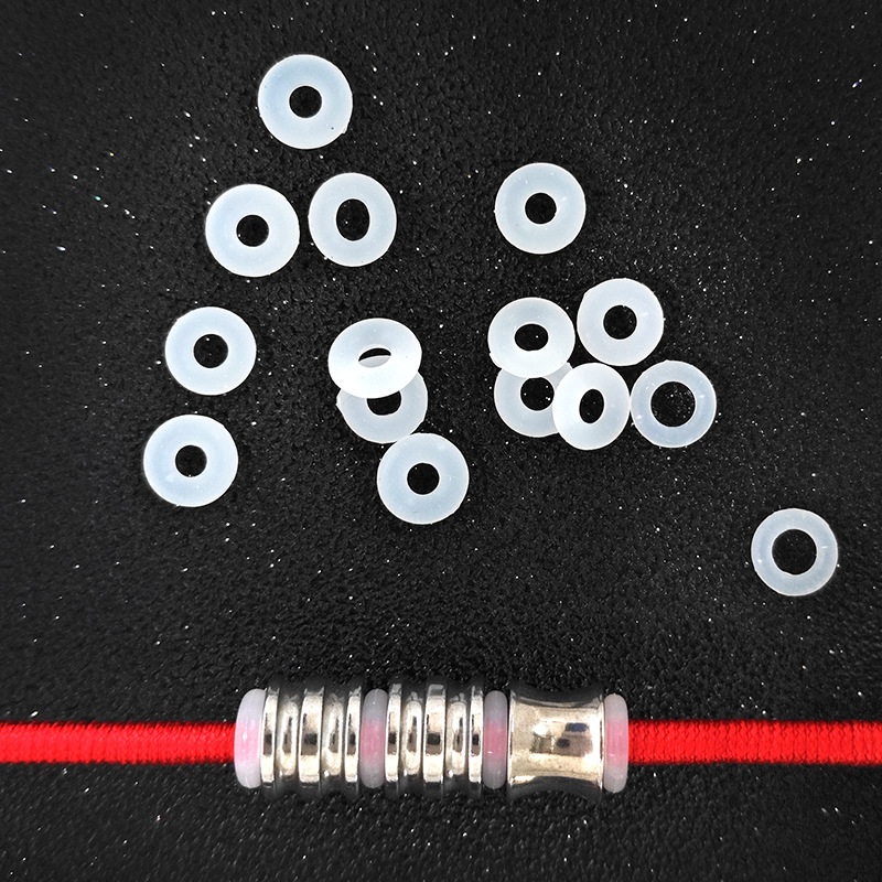 Silicone Spacer Bead Bracelet Positioning Rubber Ring Anti-Slip Ring Anti-Friction Ring Bracelet Leather Rope Transfer Bead Bracelet Gasket 3