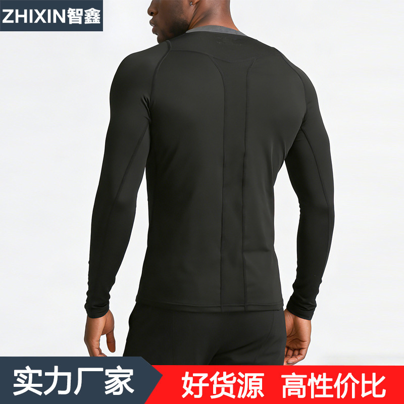 New Pro-Grade Compression Quick-Drying Fitness Long-Sleeved Men's Outdoor Running Basketball Training Tights Manufacturer Wholesale New Pro-Grade Compression Quick-Drying Fitness Long-Sleeved Men's Outdoor Running Basketball Training Tights Manufacturer Wholesale