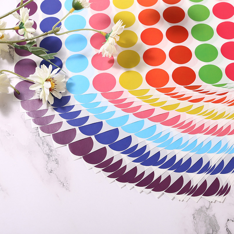 Etiquetas codificadas por color Dot Stickers Etiquetas adhesivas Dot Stickers de color, oficina