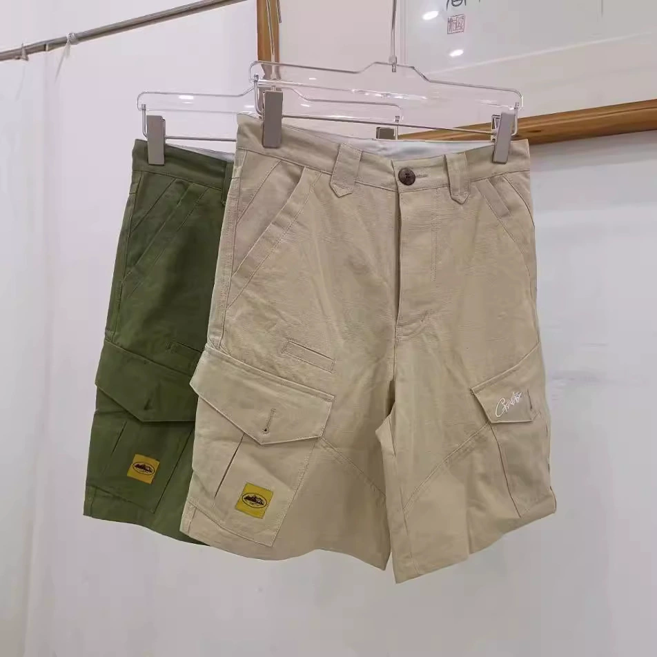 Corteiz Алькатрас вышитые мульти-карманные шорты карман карман мужской прилив уличная летняя прямая свободная брюки