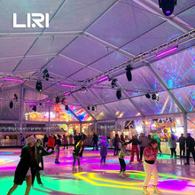 大跨度全透明拱形篷房户外大型体育活动大棚移动滑冰场帐篷可租赁