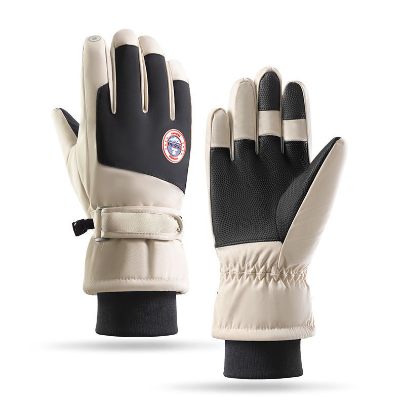 Guantes de esquí para hombres de invierno para montar en invierno Harbin noreste de equipos de frío caliente para hombres a prueba de viento pantalla táctil frío