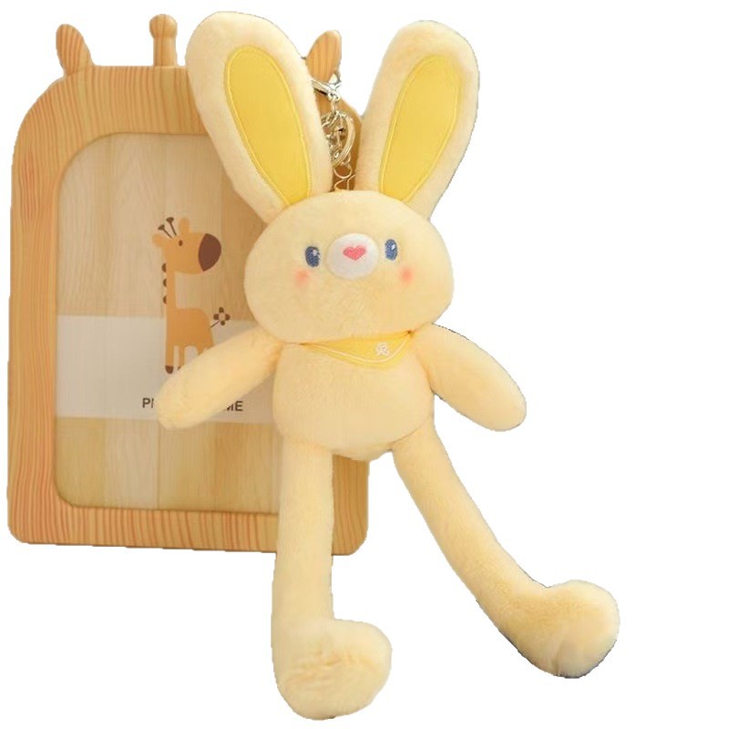 Dopamina rosa orejas de conejo estirable orejas de conejo colgante original muñeca peluche regalo de novia