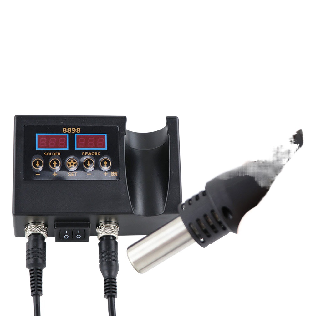 Pistola de aire caliente 8898, soldador eléctrico dos en uno, estación de soldadura para reparación de computadoras y teléfonos móviles, herramienta de bricolaje.