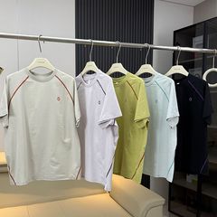 冰蓝色凉感速干短袖男女夏季跑步运动骑行服山系户外情侣休闲T恤