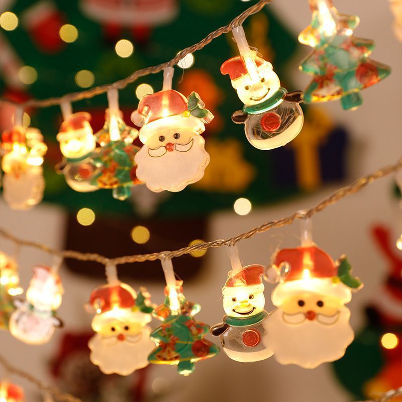 国境を越えた新製品クリスマス老人雪だるまクリスマスツリー装飾灯ショーウインドー創意ペンダントカラー灯串|undefined