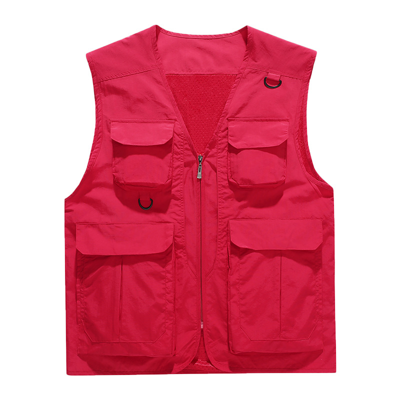 Muchos bolsillos al aire libre herramientas de fotografía de hombro abrazadera de caballo para hombres chaleco de pesca casual chaleco multifuncional personalizado