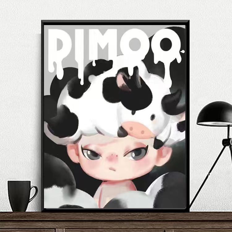 Burbuja mate pintura al óleo digital DIY hecho a mano regalo dibujos animados de dibujos animados hermosa pintura colgante simple