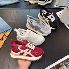 谷韵丨2025年新款女复古红色内增高德训鞋女秋季运动阿甘鞋休闲鞋