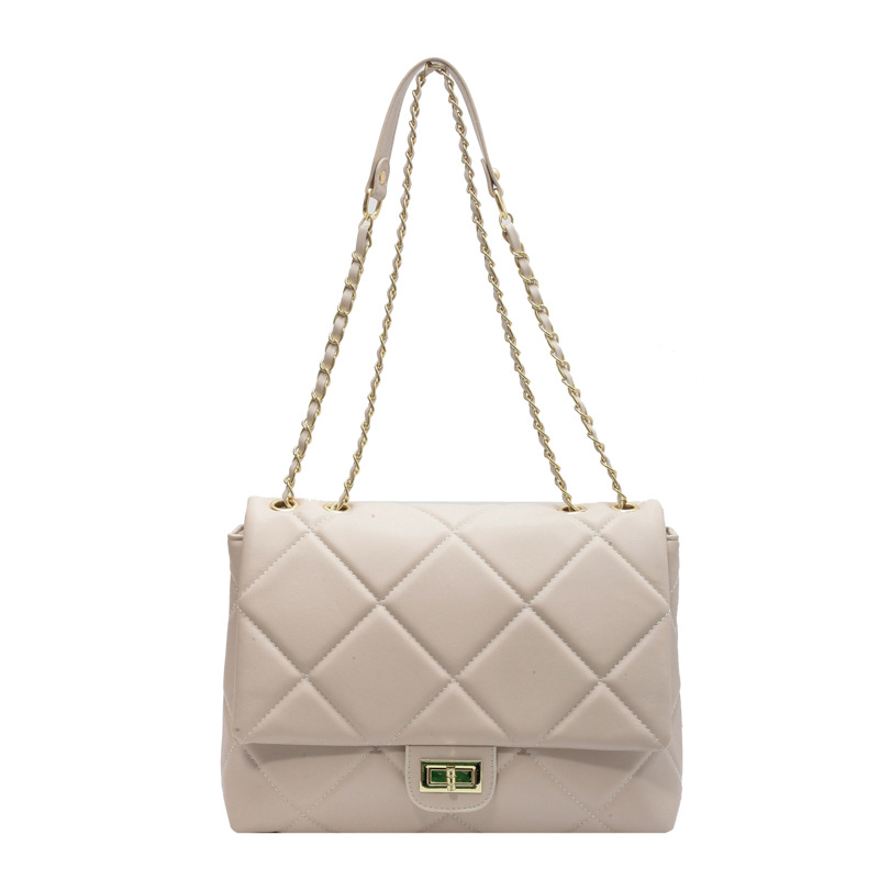 Bolso coreano de cadena de viento fragante 2025, bolso de hombro bordado de diamante de verano, bolso de mujer de moda de viaje universal.