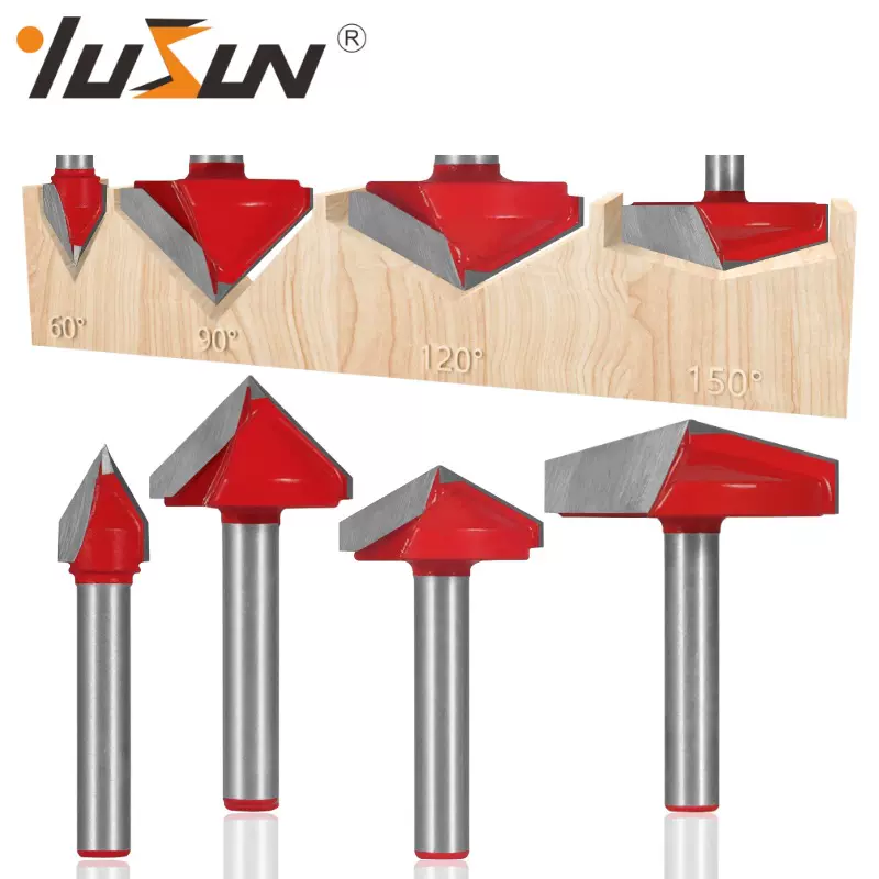 宇盛6柄V型刀6mm木工铣刀具3D三维刀V形铣刀雕刻刀60度90度120度