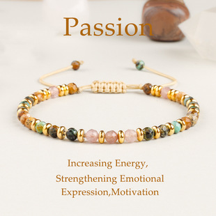 Cross-Border Popular Braided Bracelets, Strawberry Crystal Bracelets, Adjustable Women's Handmade Niche Faceted Bracelets, Yiwu Small Commodities