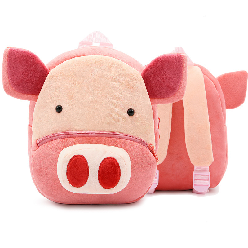 3D lindos dibujos animados peluche niños jardín de infantes mochila escolar movimiento de animales escolares mochila de peluche mochila de niños