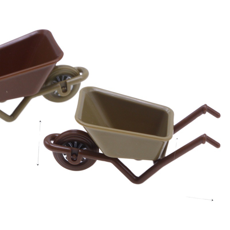 Dollhouse mini plástico simulación carro miniatura granja herramienta modelo Bolsillo pequeño remolque