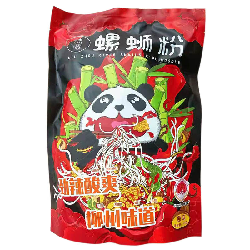 味哲熊貓版螺螄粉315g*8袋裝廣西特產柳州水煮型原味方便速食代發