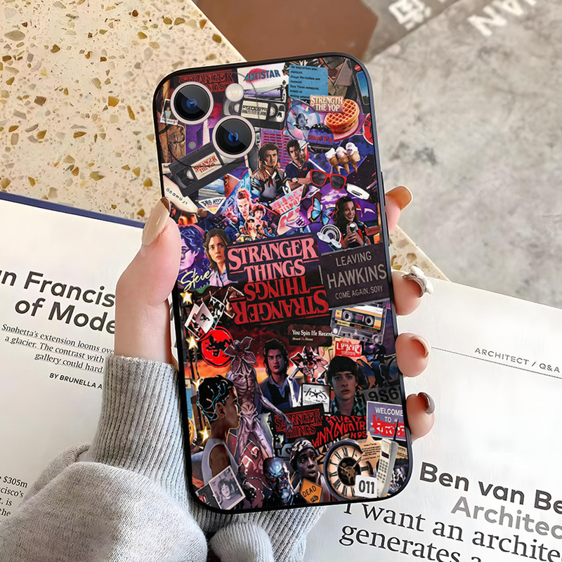 Hot-Selling Strange Story-Themed Phone Cases for Apple 17 Pro from European and American Websites, iPhone 16 Matte Silicone Case