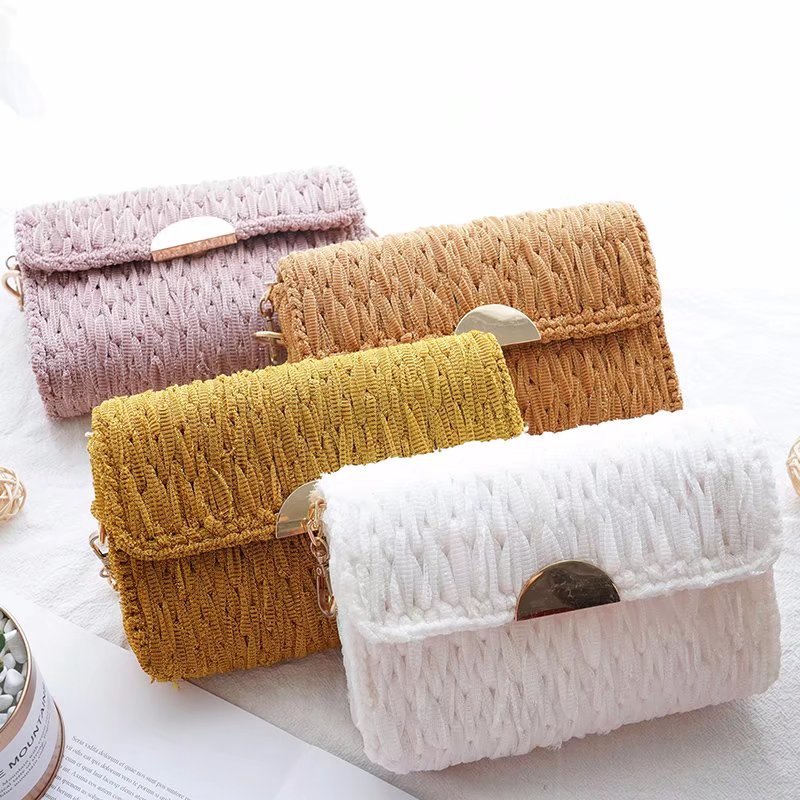 闪光纱单肩斜跨包送女朋友礼物时尚简约包包优质五金配饰