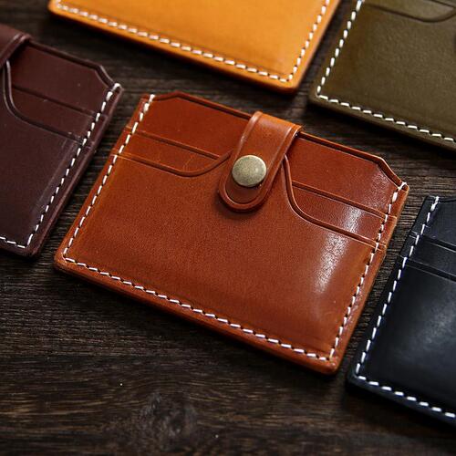 Original handmade men's genuine leather pickup bag, cowhide pickup bag, ultra-thin driver's license cover, multiple card slots, business card bag, ID bag for women