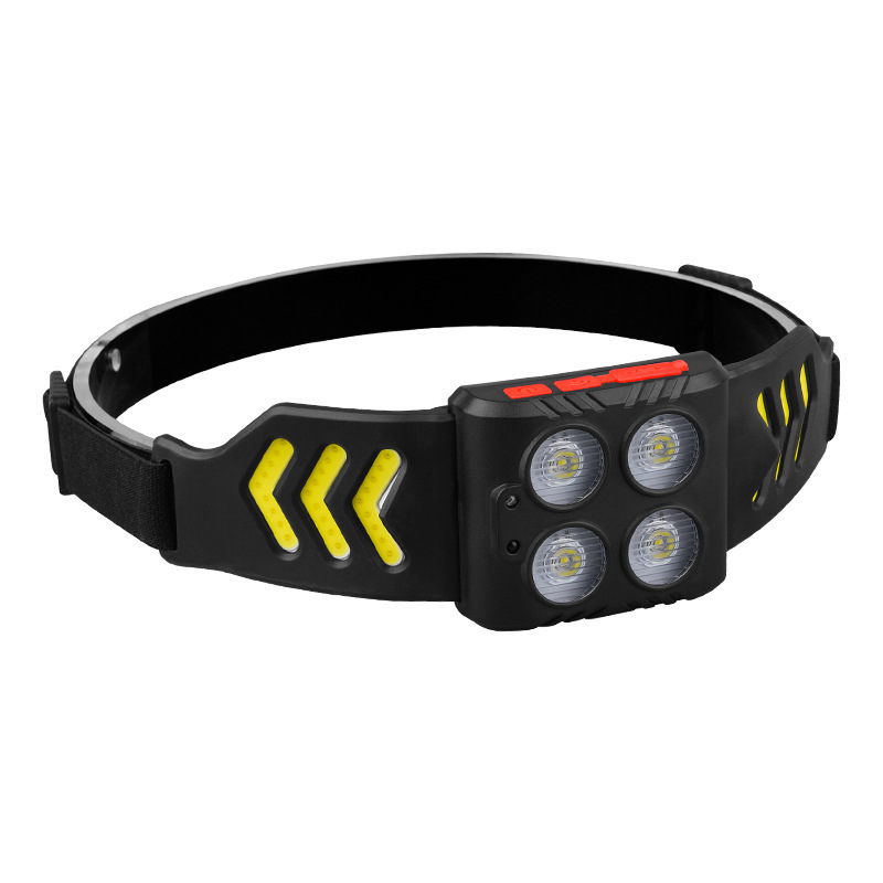 Lámpara de pesca nocturna especial pescar luz fuerte carga de luz de inducción montada en la cabeza super larga duración LED iluminación para correr por la noche