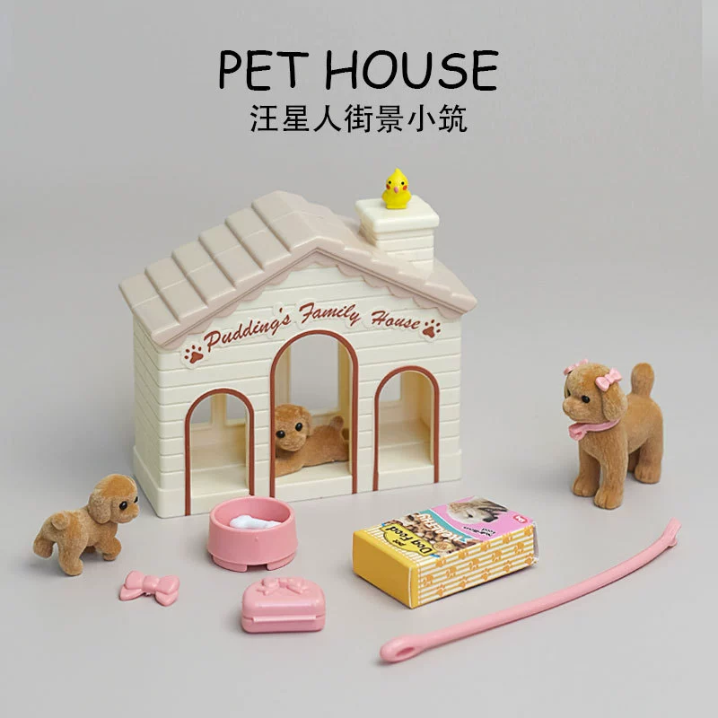 Miniature Dollhouse Furniture Set, Multicolor Plastic, Multi-Scene Kit (Tables, Beds, Kitchen)