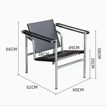 LC1 Basculan silla sofá de cuero Corbusier silla de cuero medieval silla casera silla casera