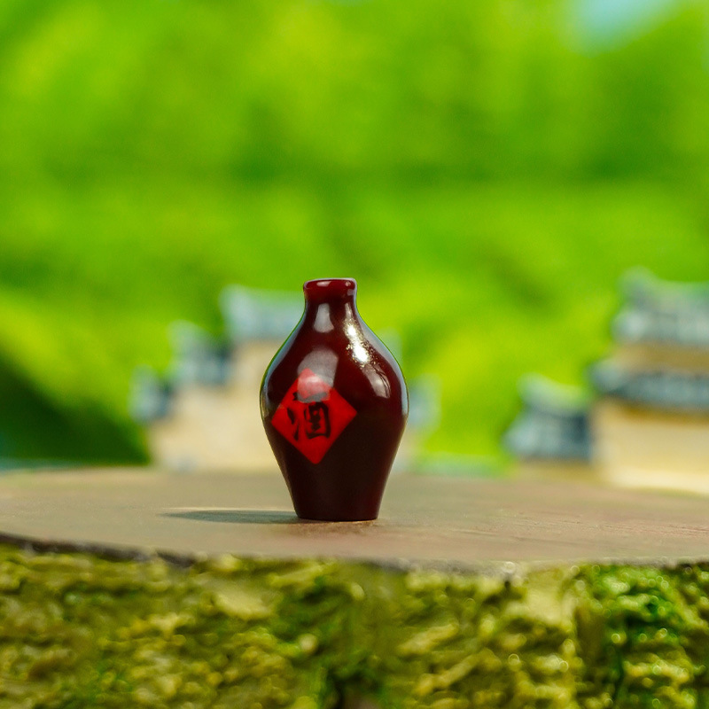Modelo hecho a mano jarra de bricolaje botella de vino decoración de artesanía de resina decoración de estilo nacional accesorios de micro paisaje jarra de vino
