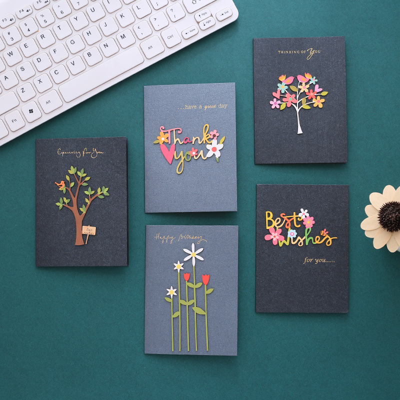 Tarjetas de felicitación tridimensionales de alto valor retrógrado 3D plegables con sobre para amigos y parejas regalos de vacaciones