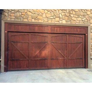 European Retro Solid Wood Garage Door, Anti-Cracking and Non-Deformation Design, Sound Insulation and Noise Reduction