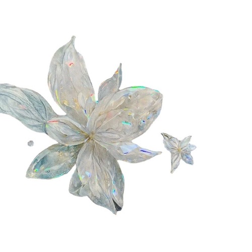 Flowing hemp stickers ice heart shell light pet tape Chuxi hand account Cuka Valley beautiful flowers ancient style national style wholesale