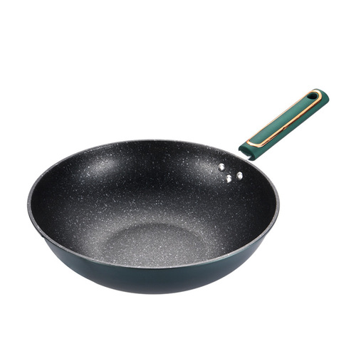 Manufacturer wholesales new wok, household medical stone non-stick wok, non-stick wok, wok, iron wok gift one piece dropshipping