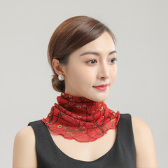 日焼け止めマスク男女の金糸日焼け止めの薄いタイプの日焼け止めのベールの新型の小さいスカーフのマフラーの春夏のタイプのマフラーのスカーフ