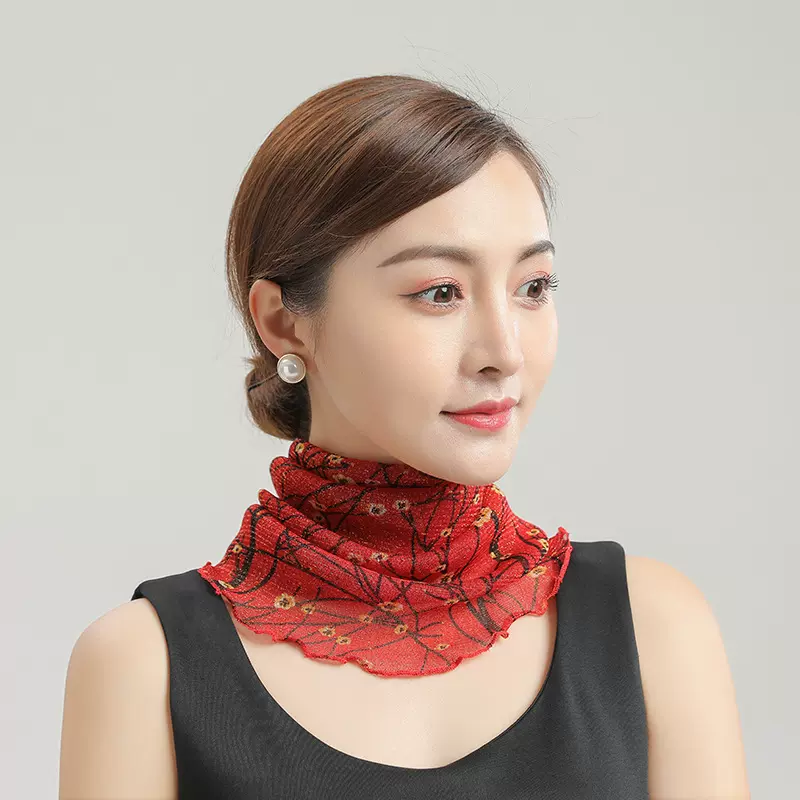 防晒面罩男女金丝防晒薄款防晒面纱新款小丝巾围巾春夏款围脖丝巾