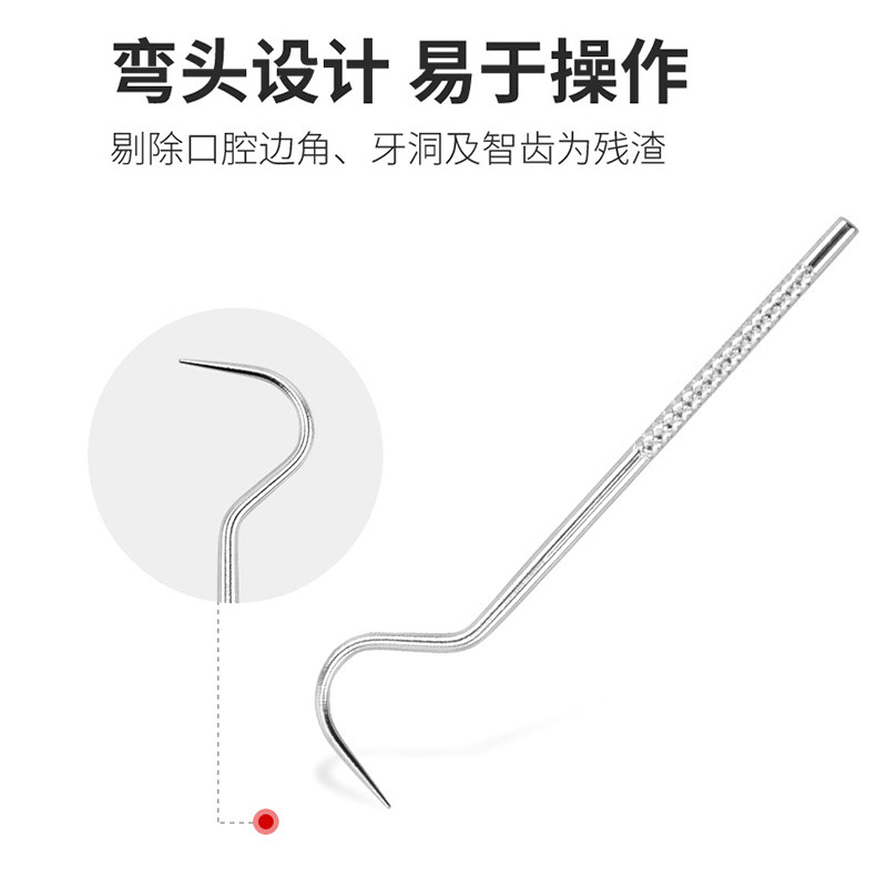 Stainless steel tooth cleaning set, portable