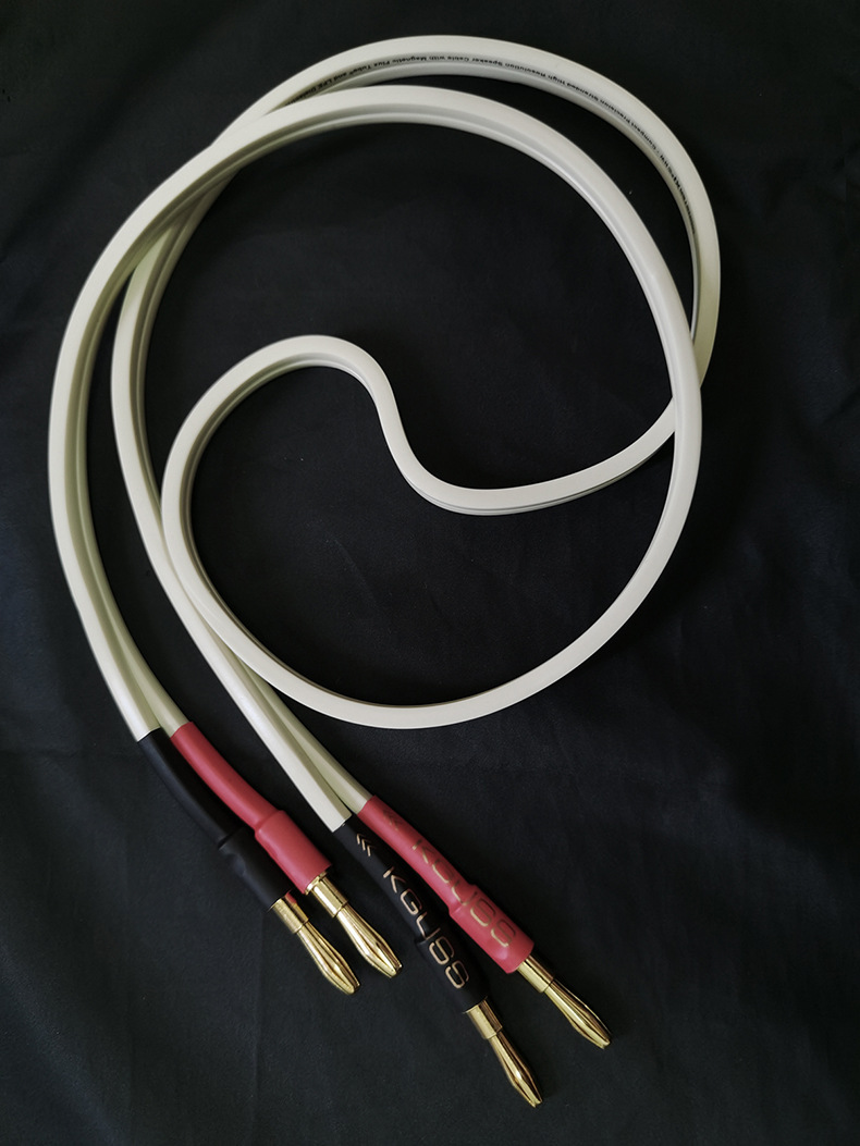KGUSS High-Fidelity Pure Copper Speaker Wire in Use