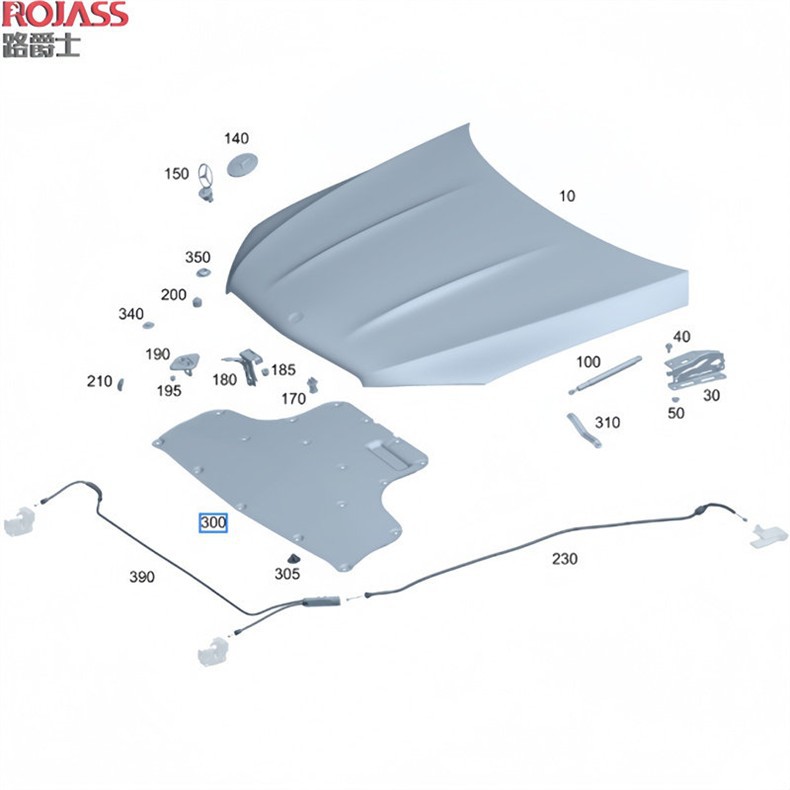 Suitable for 12-18 Models of Mercedes-Benz A180 A200A220 Hood Insulation Cotton W176 Hood Insulation Pad Soundproofing Cotton