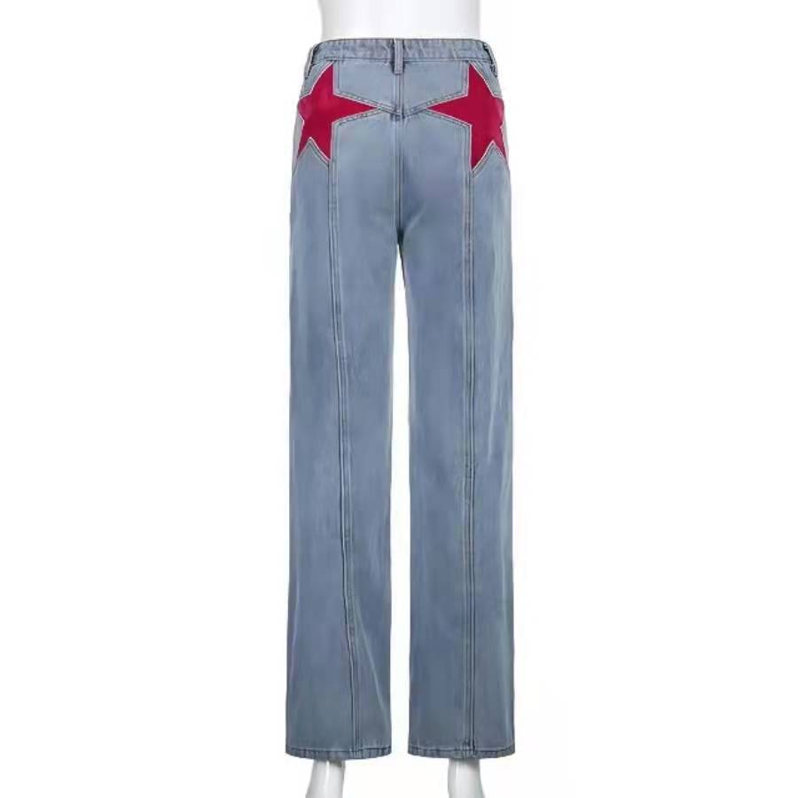 Vaqueros mujer bootcut cintura media estilo retro para primavera_voghion.com